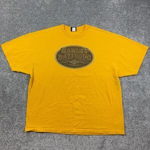 Harley Davidson‎ Shirt Mens 3XL Yellow Motorcycle Biker Virginia Beach